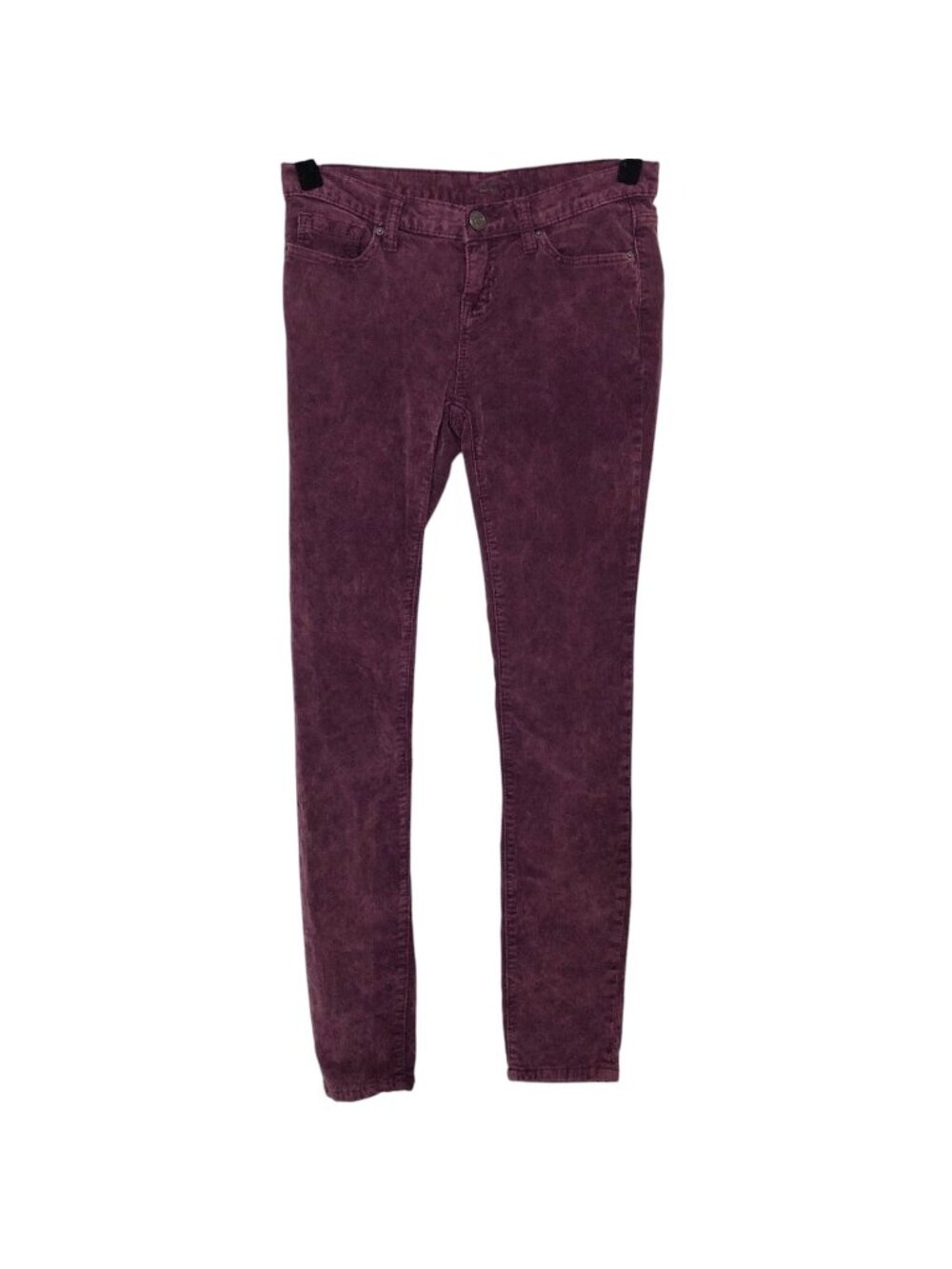 BDG Solid Purple Corduroy Mid-Rise Cigarette Pants 26W 30L